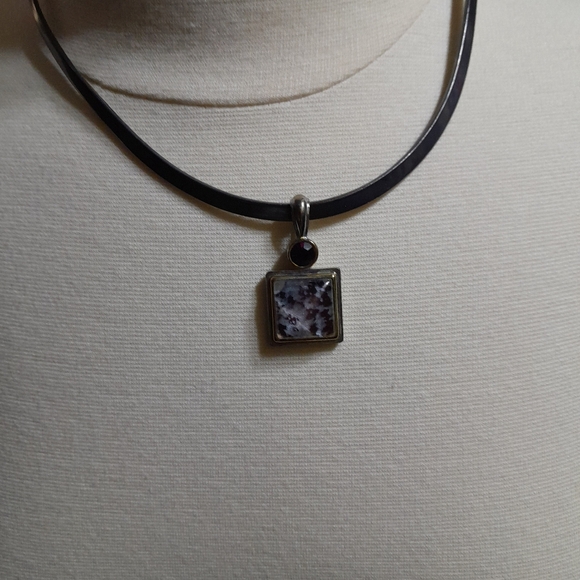 3 piece Lia Sophia silver tone interchangeable slide necklace piece bundle - Picture 5 of 10